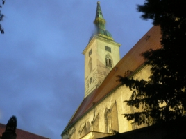 Evening walk in Bratislava